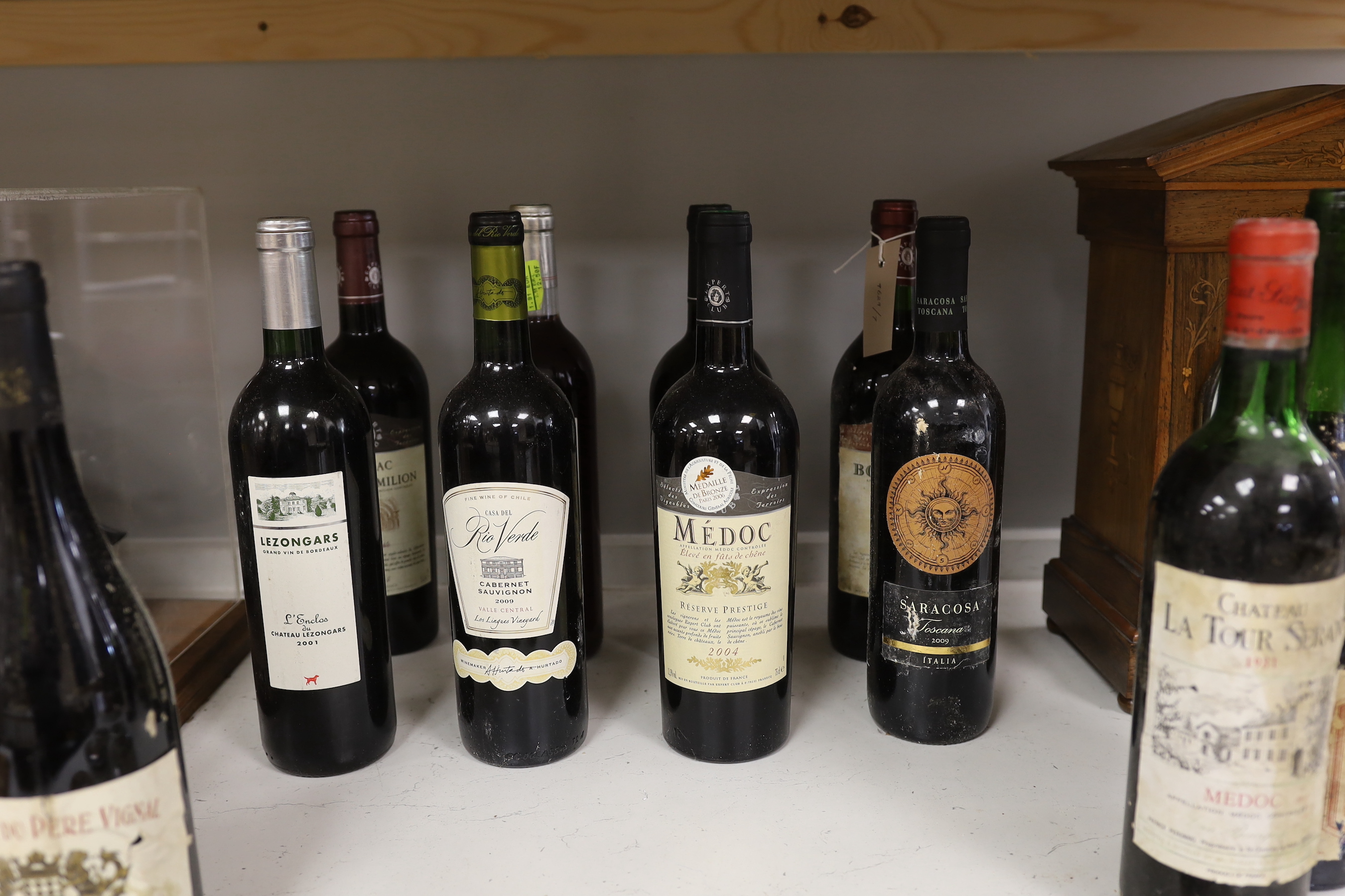 A selection of twelve mixed wines